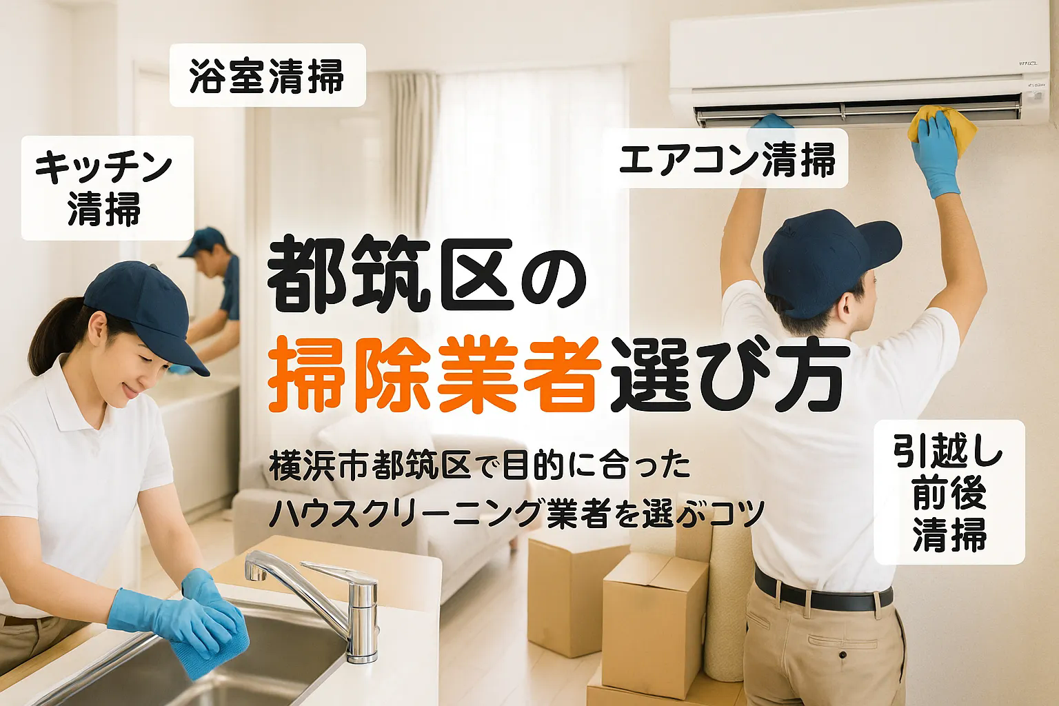 横浜市都筑区でハウスクリーニング業者をお探しなら必見！目的別の選び方をご紹介
