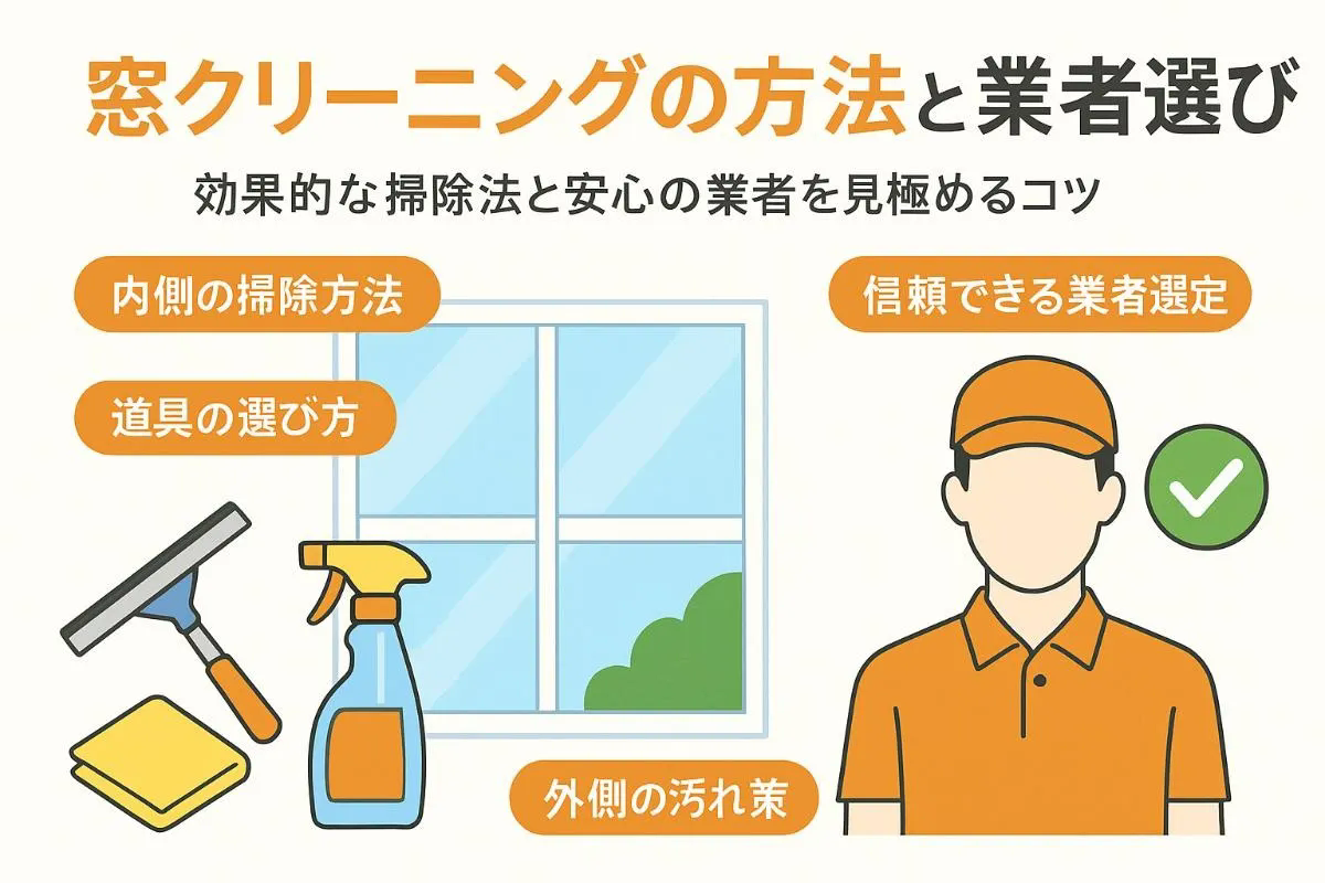 窓のクリーニングの方法や信頼できる業者選びの選び方について解説