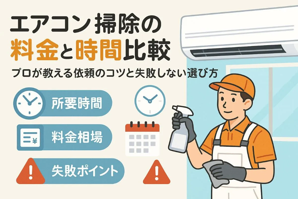 エアコン掃除業者の時間徹底比較｜プロが教える効率的な依頼と失敗しないポイント