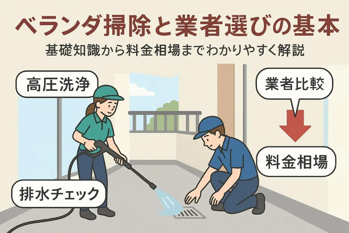 ベランダクリーニングの料金相場と業者比較徹底解説！プロの作業内容や口コミ評判もわかるガイド