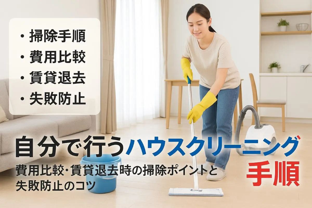 ハウスクリーニングを自分で行う手順と費用比較｜賃貸や退去時の掃除ポイントと失敗防止のコツ