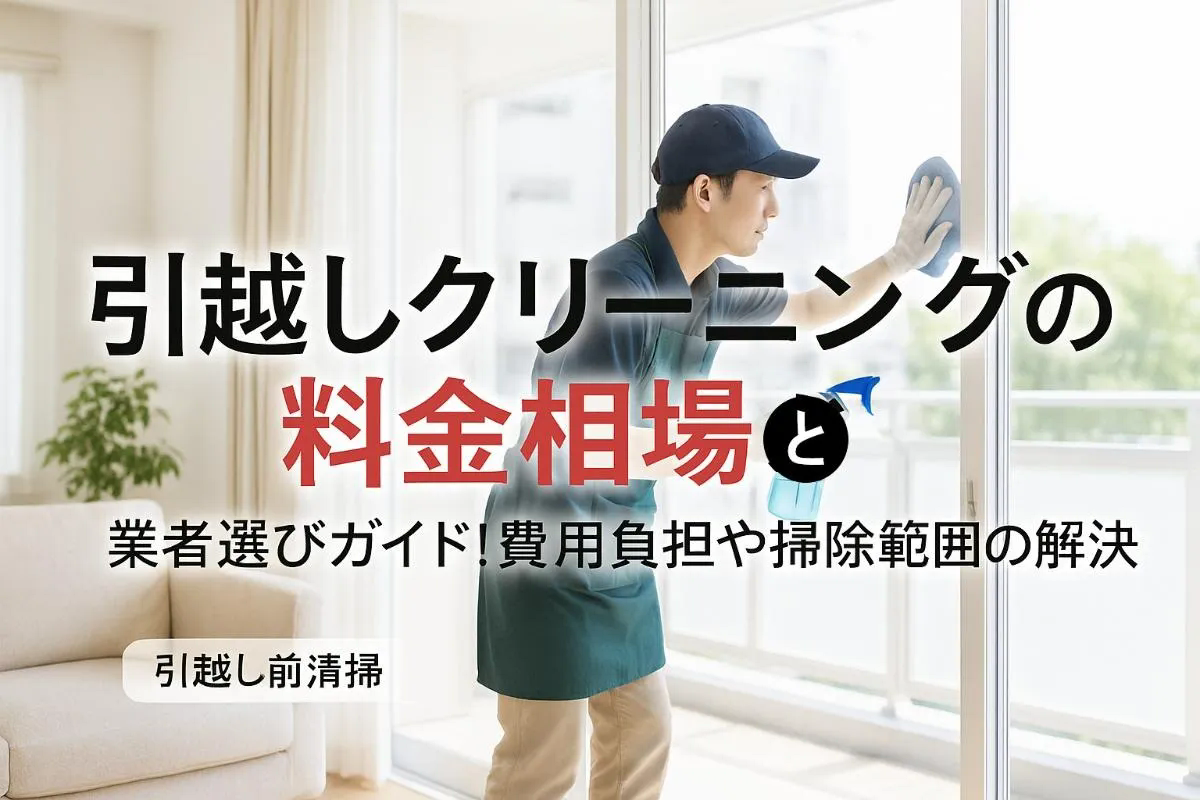 引越しクリーニングの料金相場と業者選びガイド！費用負担や掃除範囲の疑問も解決
