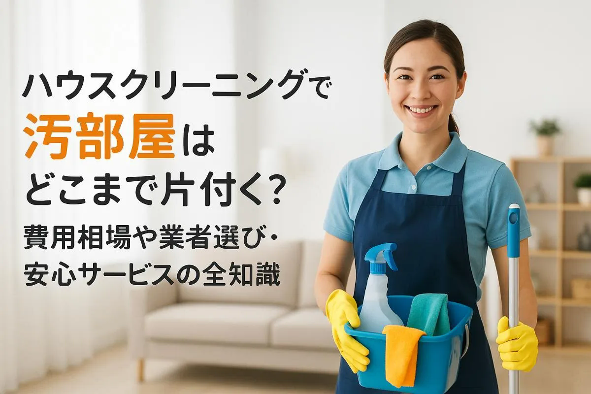 ハウスクリーニングで汚部屋はどこまで片付く？費用相場や業者選び・安心サービスの全知識