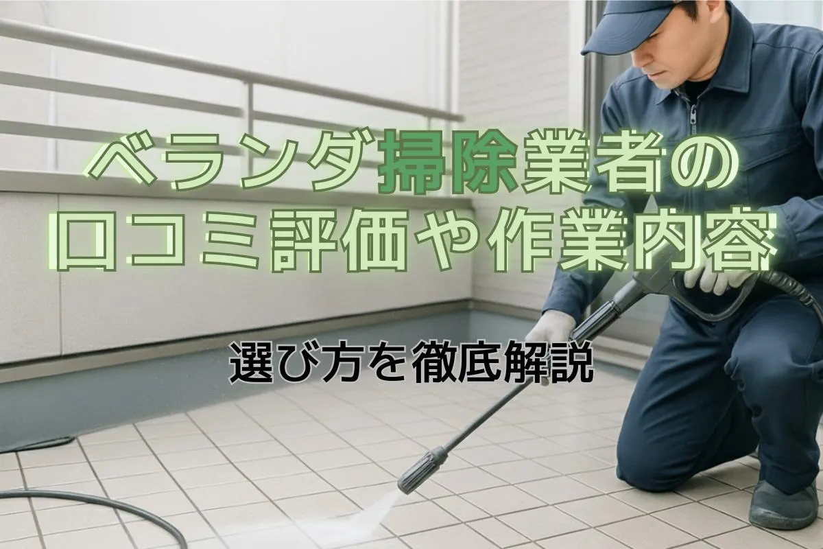 ベランダ掃除業者の口コミ評価や作業内容・選び方を徹底解説