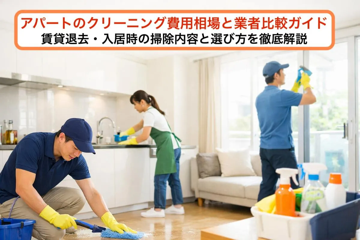 アパートのクリーニング費用相場と業者比較ガイド｜賃貸退去・入居時の掃除内容と選び方を徹底解説