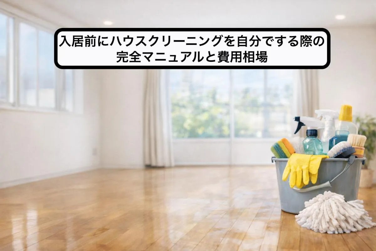 入居前にハウスクリーニングを自分でする際の完全マニュアルと費用相場