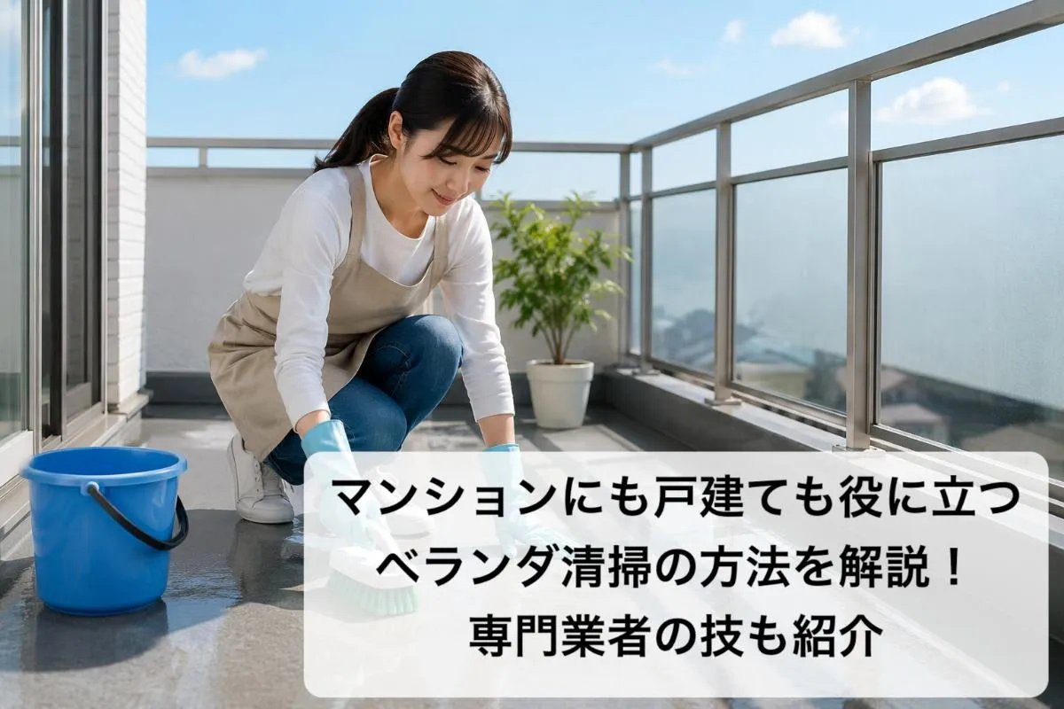 マンションにも戸建ても役に立つベランダ清掃の方法を解説！専門業者の技も紹介