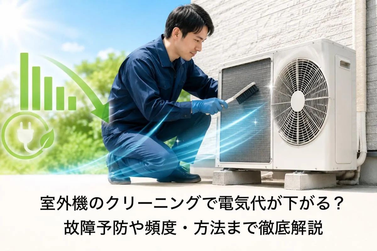室外機のクリーニングで電気代が下がる？故障予防や頻度・方法まで徹底解説
