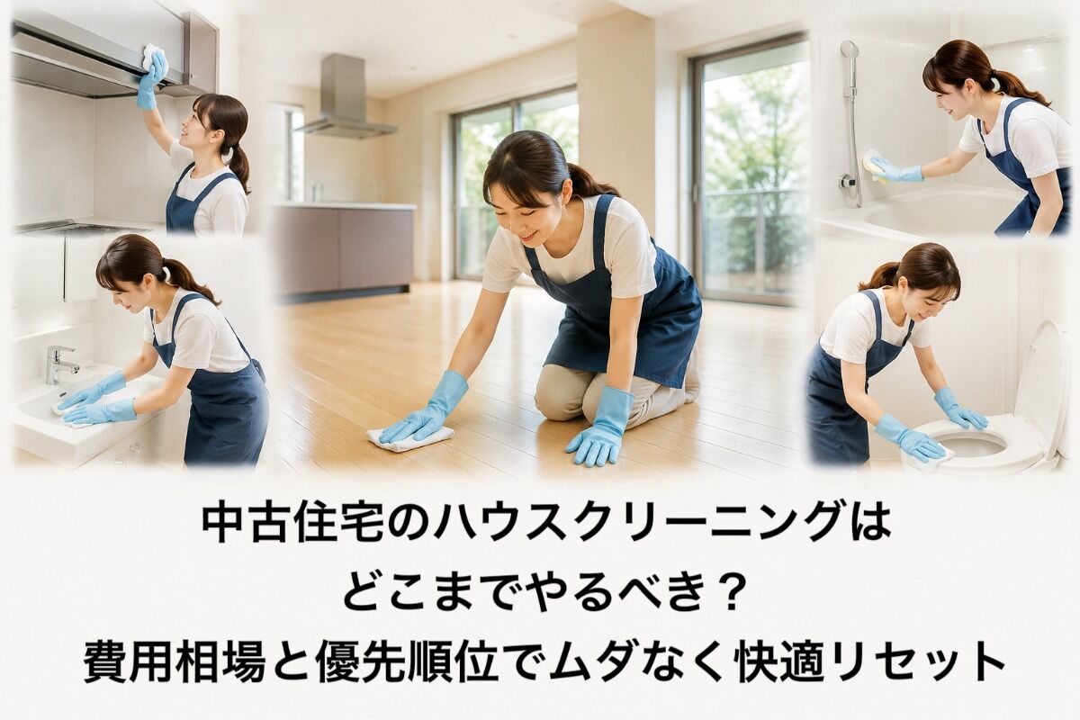 中古住宅のハウスクリーニングはどこまでやるべき？費用相場と優先順位でムダなく快適リセット