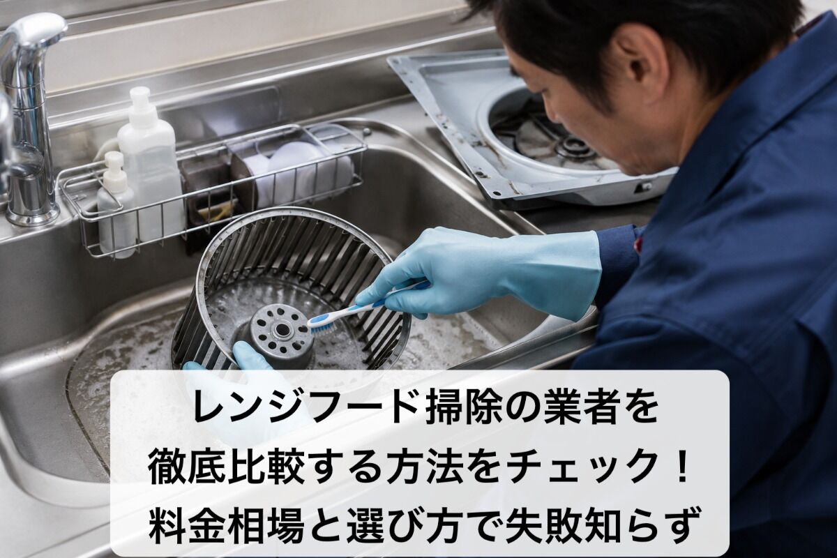 レンジフード掃除の業者を徹底比較する方法をチェック！料金相場と選び方で失敗知らず